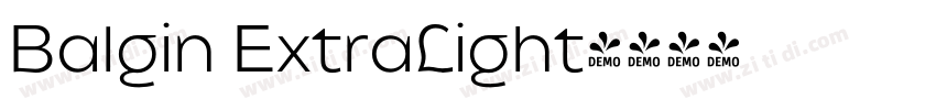Balgin ExtraLight字体转换